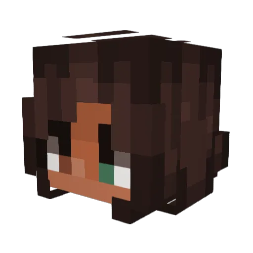leighflix Minecraft avatar head, 3D render