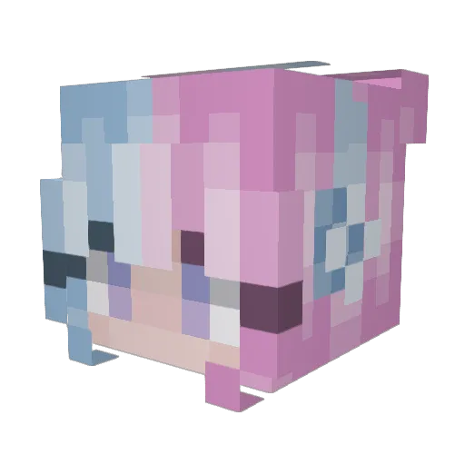 leighisnotfunny Minecraft avatar head, 3D render