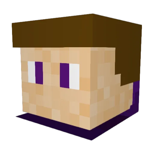 leihtos Minecraft avatar head, 3D render