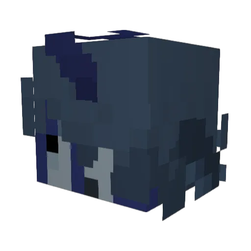 leiichu Minecraft avatar head, 3D render