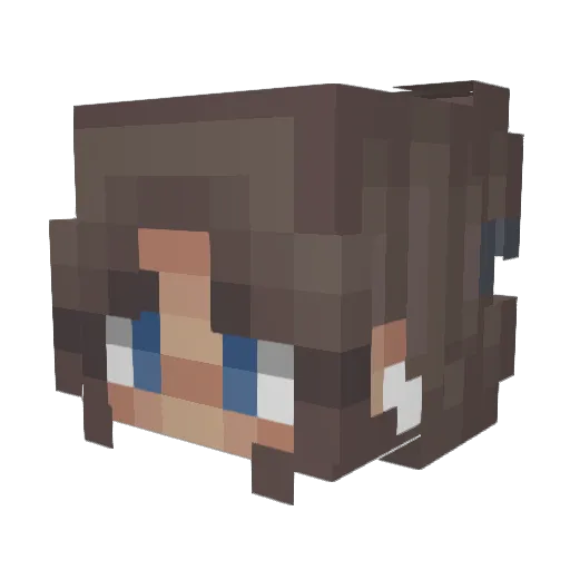 leila0x Minecraft avatar head, 3D render