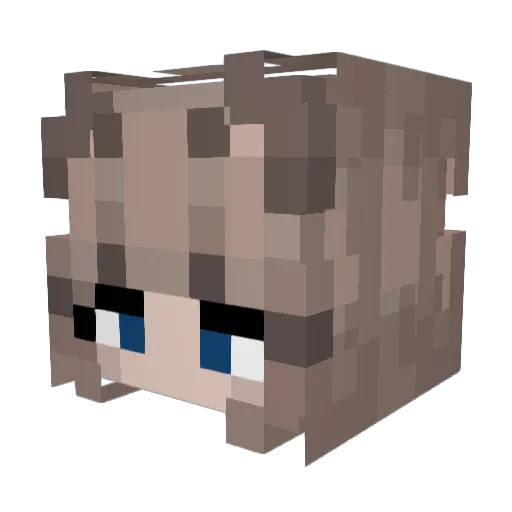 leilamare Minecraft avatar head, 3D render