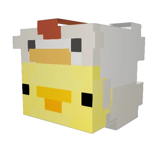 leilonic Minecraft avatar head, 3D render