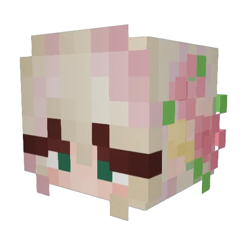 leilqs Minecraft avatar head, 3D render