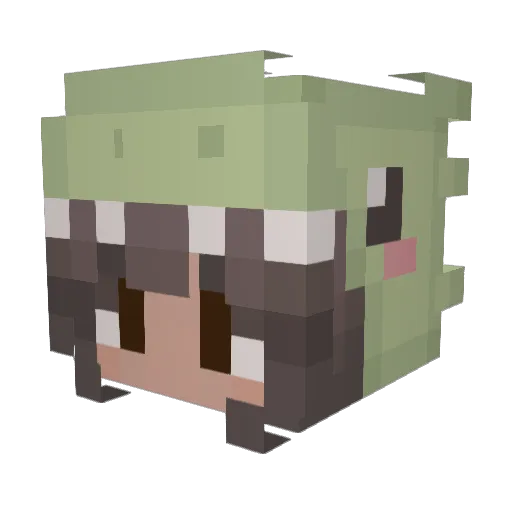 leiluhgee Minecraft avatar head, 3D render