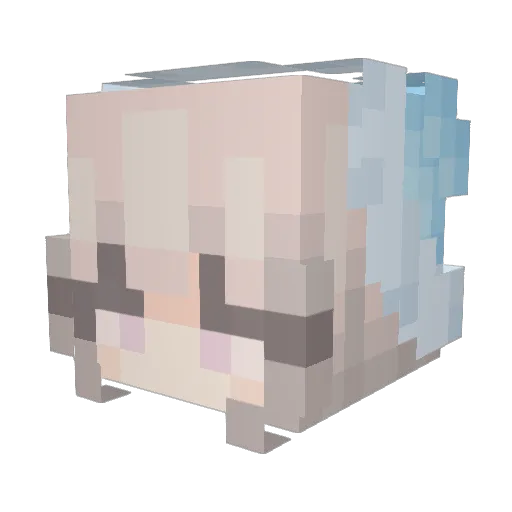 leito2009ver_YT Minecraft avatar head, 3D render
