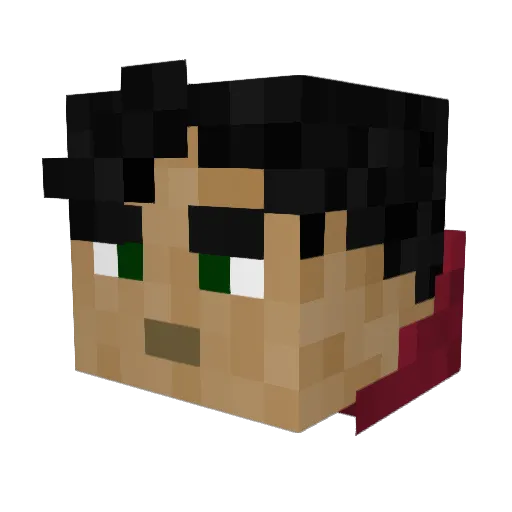 lejacobins Minecraft avatar head, 3D render