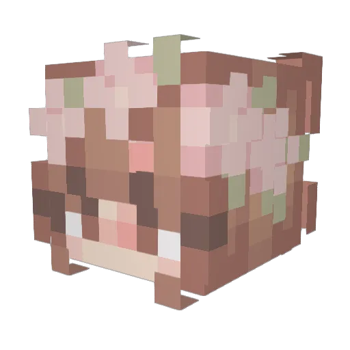 lekhanna Minecraft avatar head, 3D render