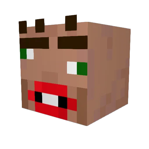 lekkerboeie Minecraft avatar head, 3D render