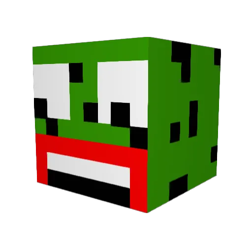 lekkim2 Minecraft avatar head, 3D render