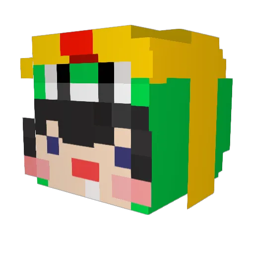 lelanY Minecraft avatar head, 3D render