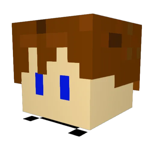 lele3000 Minecraft avatar head, 3D render