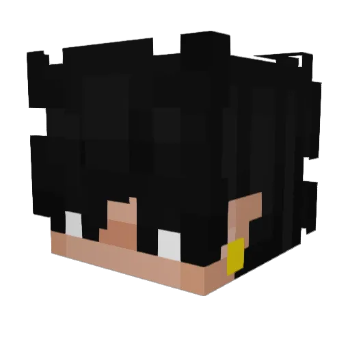 leleYT Minecraft avatar head, 3D render