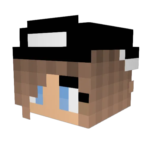 lele_pons Minecraft avatar head, 3D render
