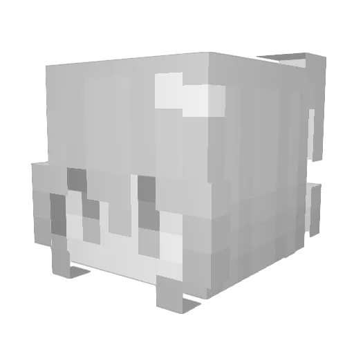 lelecal Minecraft avatar head, 3D render
