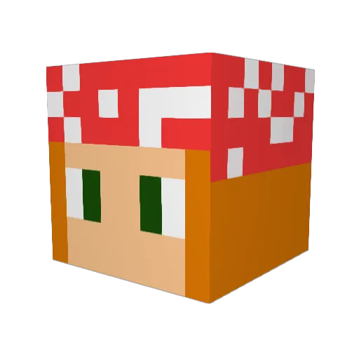 leledirt Minecraft avatar head, 3D render