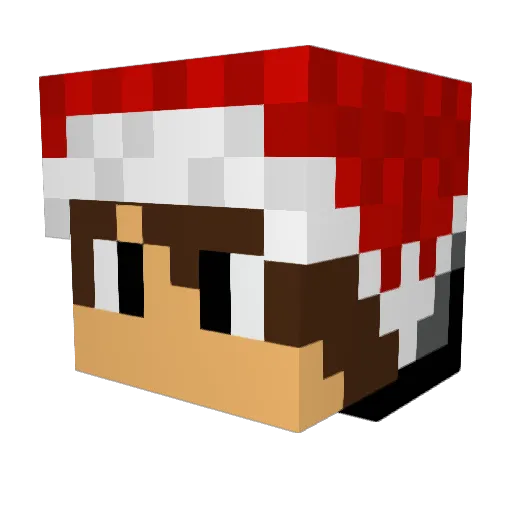 lelelu Minecraft avatar head, 3D render