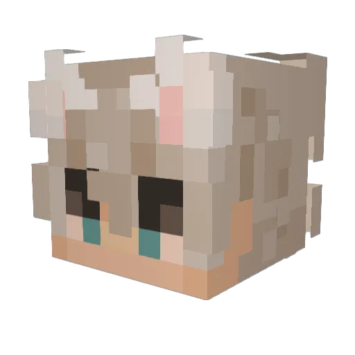 leleoon_08 Minecraft avatar head, 3D render