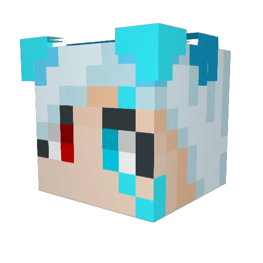 leliyasile Minecraft avatar head, 3D render