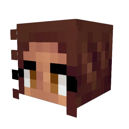 lellaxx Minecraft avatar head, 3D render