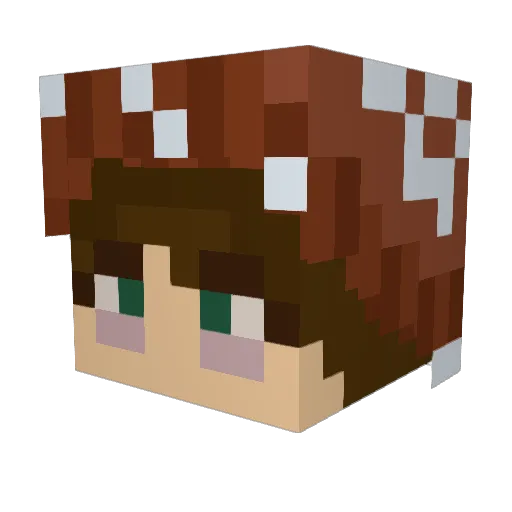 lelothepossesor Minecraft avatar head, 3D render