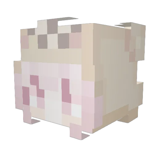 lely Minecraft avatar head, 3D render