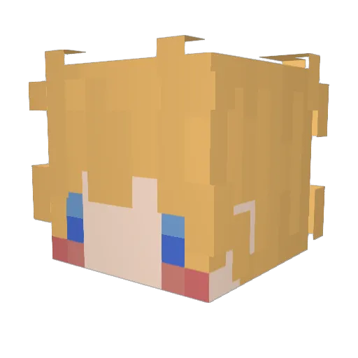 lem0nsui Minecraft avatar head, 3D render