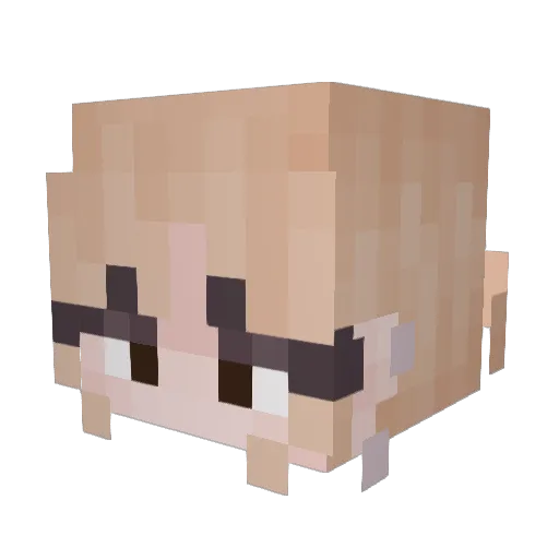 lemagon Minecraft avatar head, 3D render