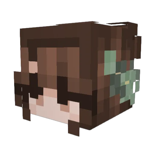 lemahn Minecraft avatar head, 3D render