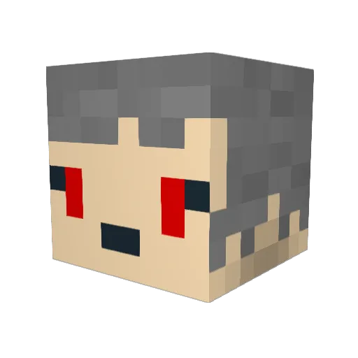 lemcraft Minecraft avatar head, 3D render