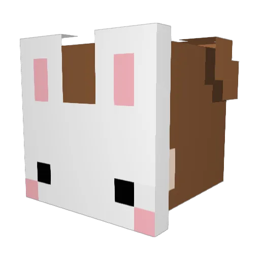 lemellie Minecraft avatar head, 3D render