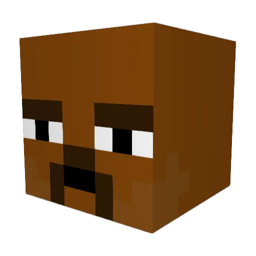 lemihedo Minecraft avatar head, 3D render