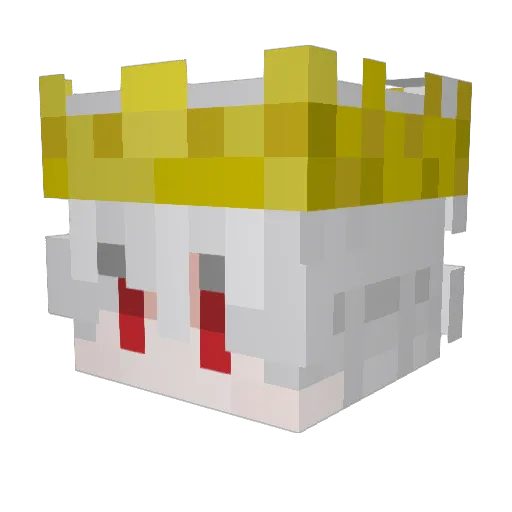 lemingosos Minecraft avatar head, 3D render
