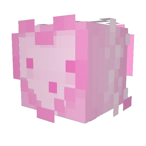 lemmalaide Minecraft avatar head, 3D render