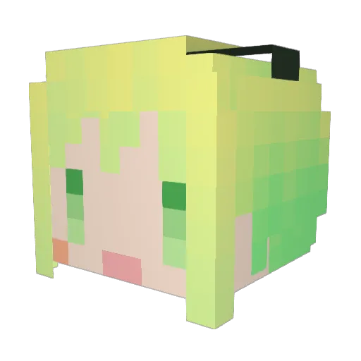 lemmonica Minecraft avatar head, 3D render