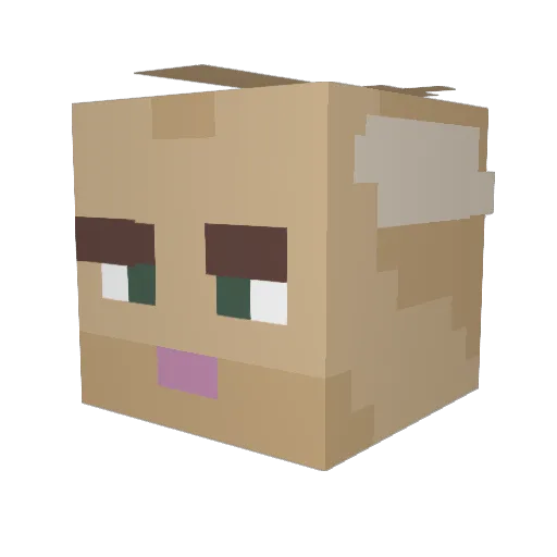 lemon12321 Minecraft avatar head, 3D render