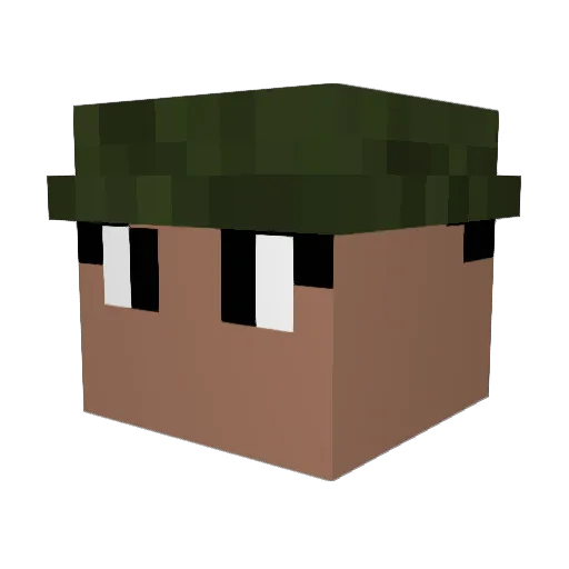 lemon_tea_empty Minecraft avatar head, 3D render