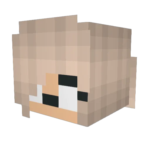 lemon_troll Minecraft avatar head, 3D render