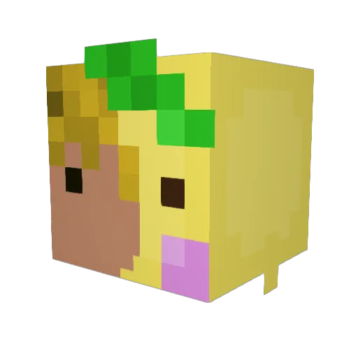 lemonbol Minecraft avatar head, 3D render