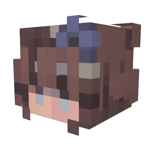 lemonbubbletea Minecraft avatar head, 3D render
