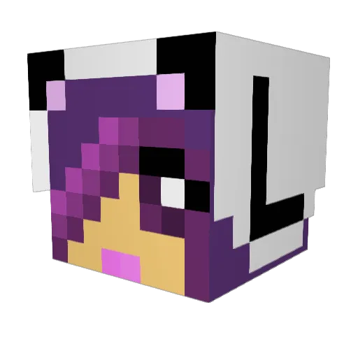 lemonbutts Minecraft avatar head, 3D render