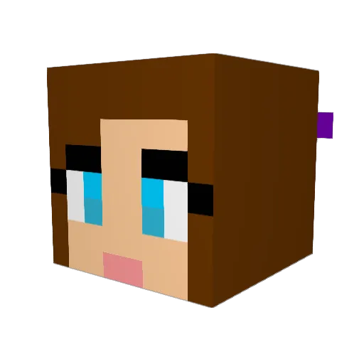 lemondrops Minecraft avatar head, 3D render