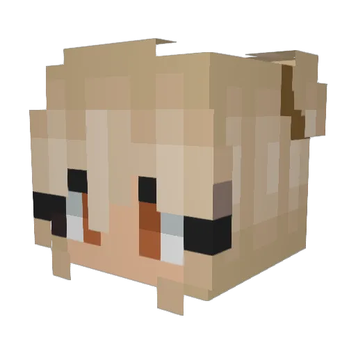 lemonikki Minecraft avatar head, 3D render