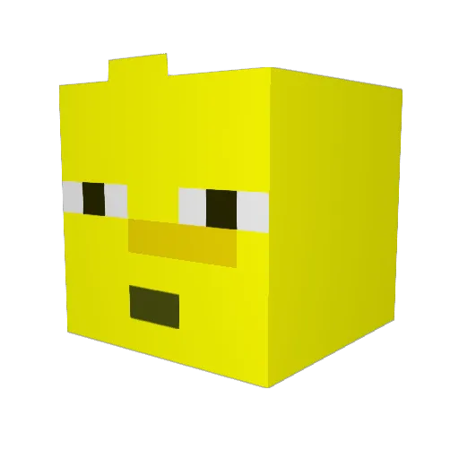 lemonjuise_ Minecraft avatar head, 3D render