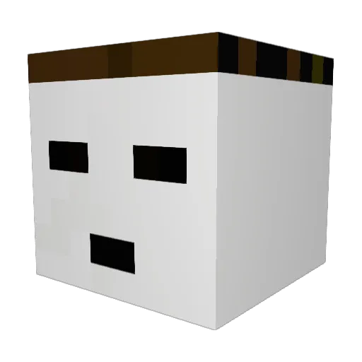 lemonkez Minecraft avatar head, 3D render