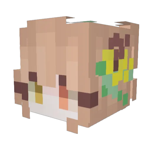 lemonmaple0118 Minecraft avatar head, 3D render