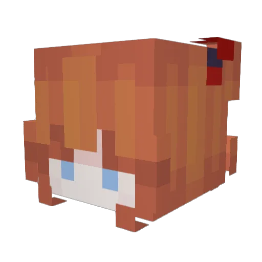 lemonniki Minecraft avatar head, 3D render