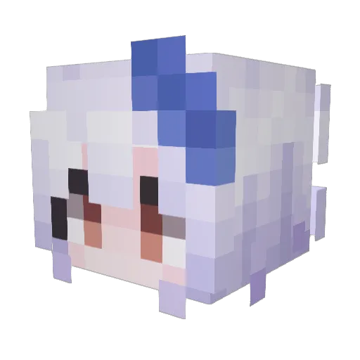 lemonream Minecraft avatar head, 3D render