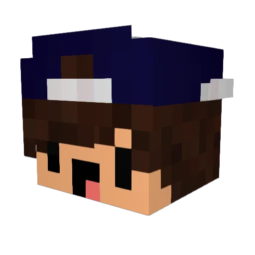 lemontoptop Minecraft avatar head, 3D render