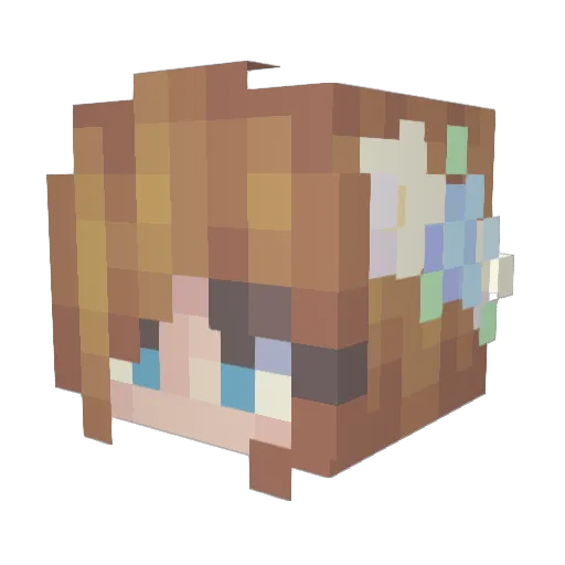 lemontree_ Minecraft avatar head, 3D render